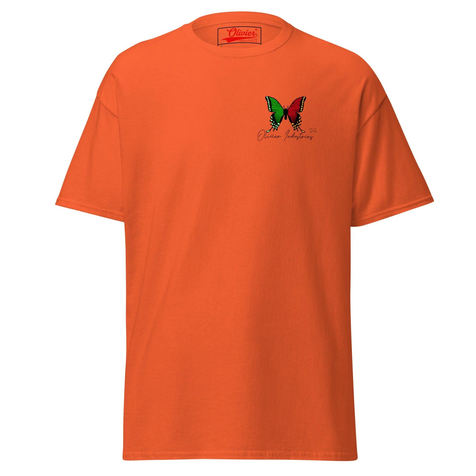 Olivier Industries TM Worldwide - Butterfly red-green classic fit tee - Olivier Industries ® Art & Apparel