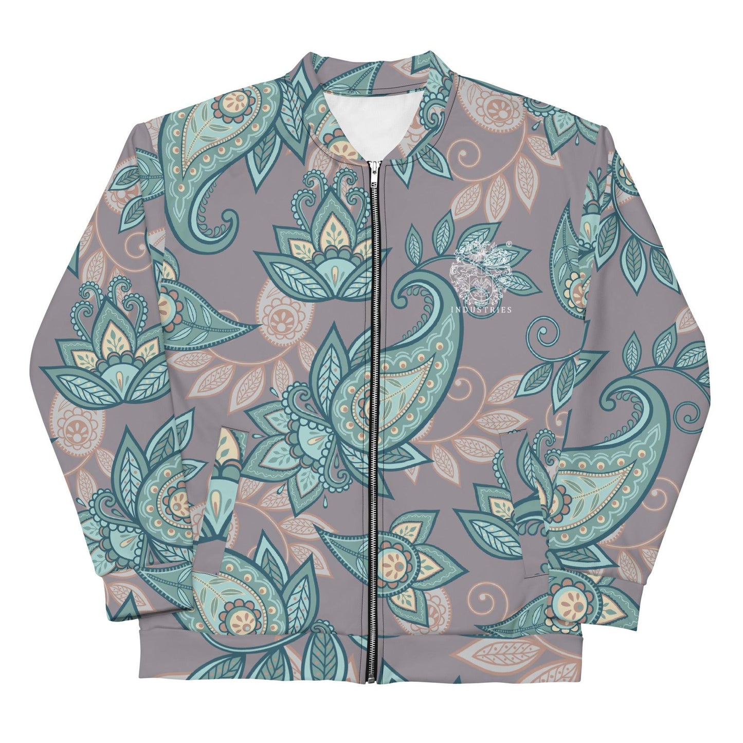 Olivier Industries TM Worldwide - Paisley handmade unisex leightweigth Bomberjacket - Olivier Industries ® Art & Apparel