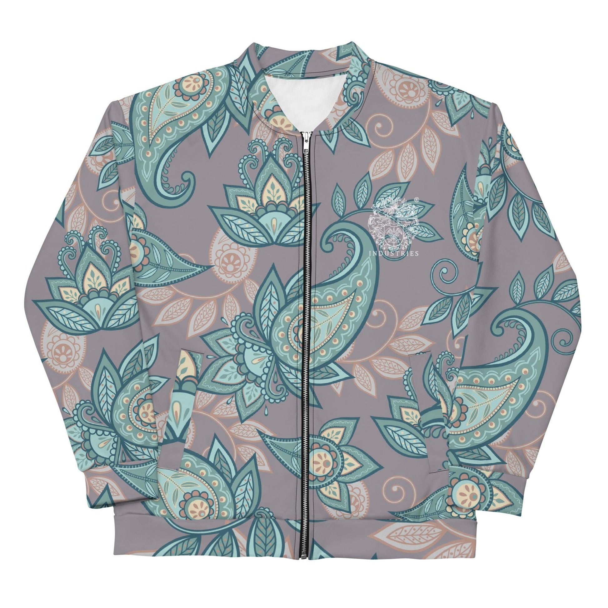 Olivier Industries TM Worldwide - Paisley handmade unisex leightweigth Bomberjacket - Olivier Industries ® Art & Apparel