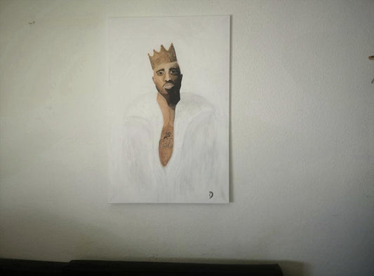 Acrylart 100% "King of Hip-Hop" handmade painted - Gemälde groß - Olivier Industries