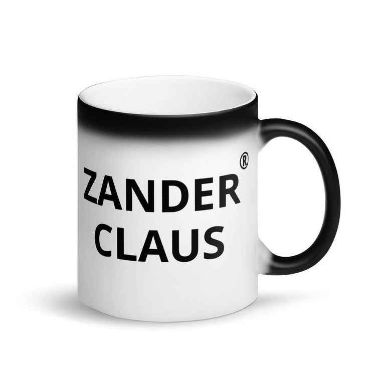 Zander Claus ® lustige Weihnachts- ugly sweater Look - Weihnachtstasse Matte, schwarze Zaubertasse - Olivier Industries