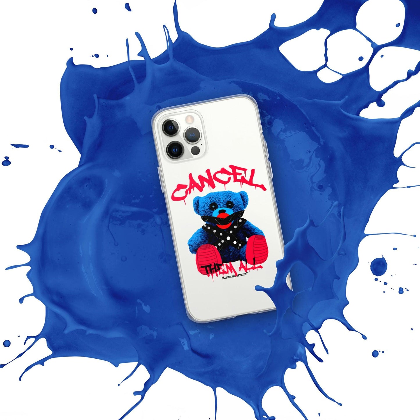Olivier Industries ®Worldwide- Cancel Them All Bondage Bear iPhone-Hülle - Olivier Industries ® Art & Apparel
