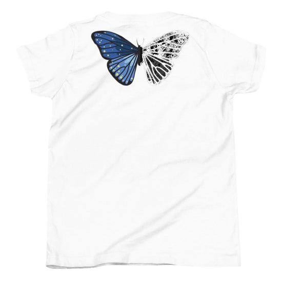 Olivier Industries ® "The Butterfly Effect" handmade drawn butterfly short sleeve kids t-shirt - Olivier Industries