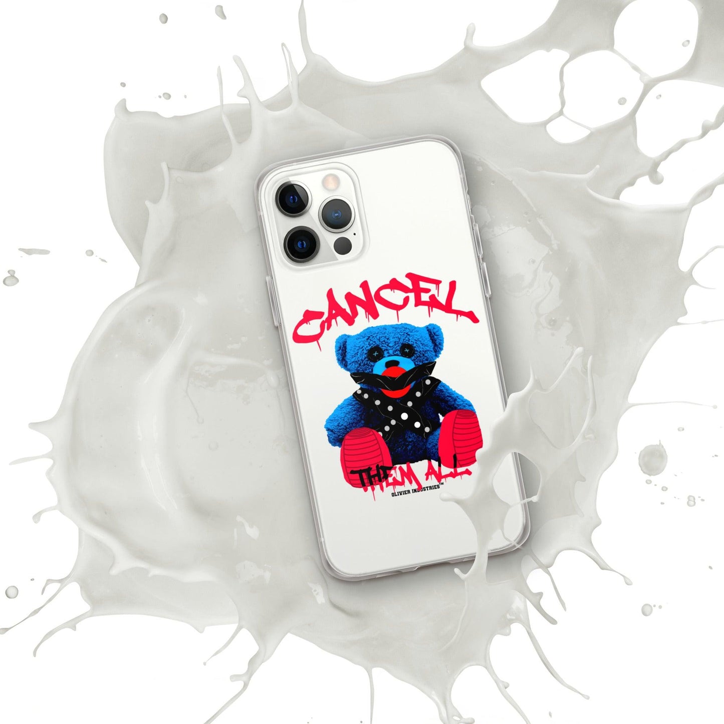 Olivier Industries ®Worldwide- Cancel Them All Bondage Bear iPhone-Hülle - Olivier Industries ® Art & Apparel