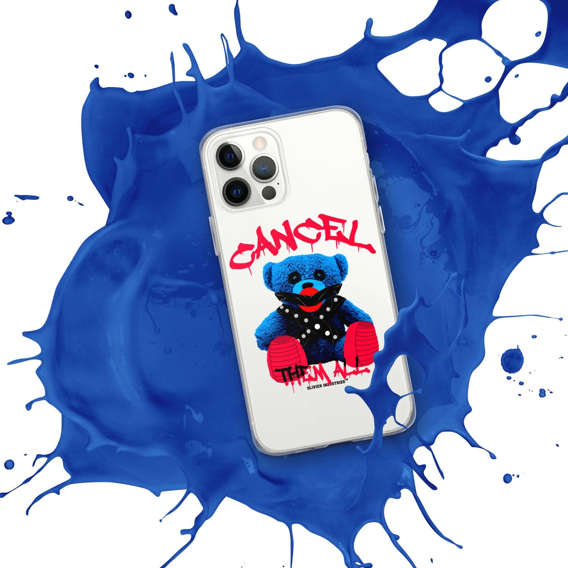 Olivier Industries ®Worldwide- Cancel Them All Bondage Bear iPhone-Hülle - Olivier Industries ® Art & Apparel