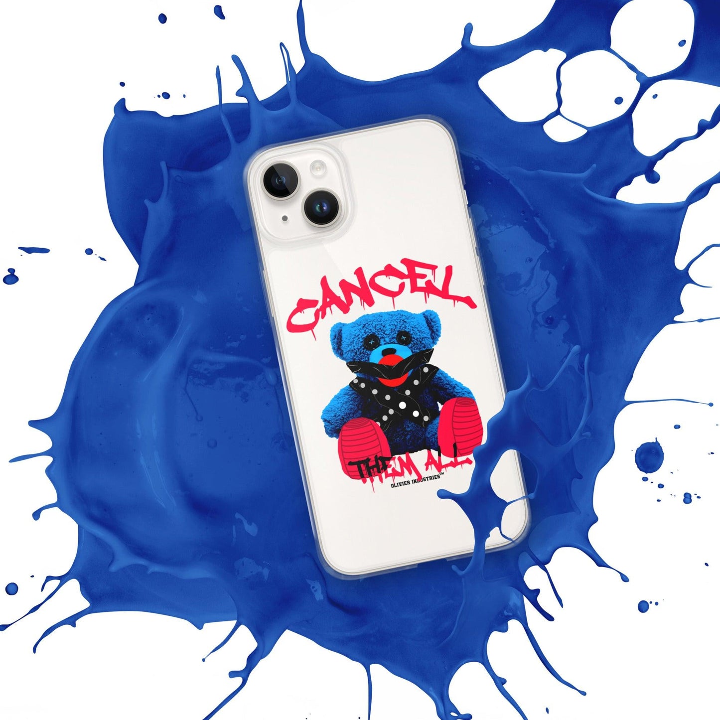 Olivier Industries ®Worldwide- Cancel Them All Bondage Bear iPhone-Hülle - Olivier Industries ® Art & Apparel
