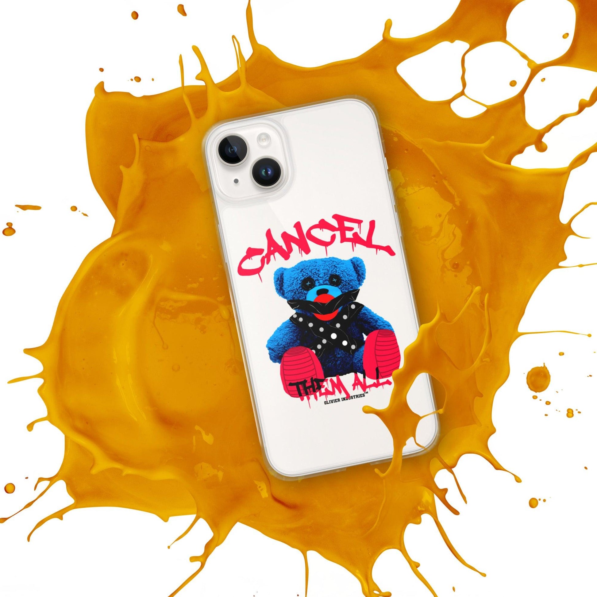 Olivier Industries ®Worldwide- Cancel Them All Bondage Bear iPhone-Hülle - Olivier Industries ® Art & Apparel