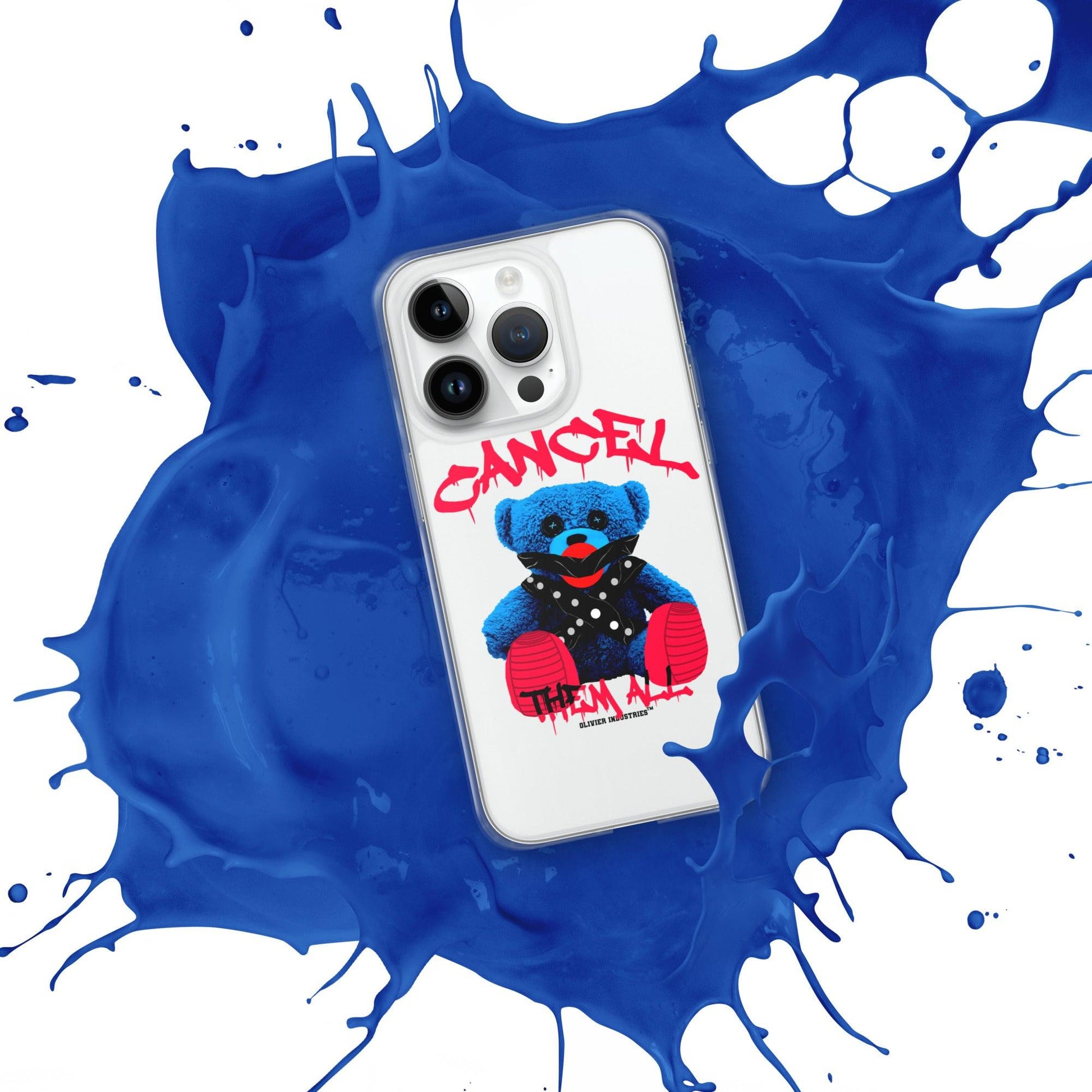 Olivier Industries ®Worldwide- Cancel Them All Bondage Bear iPhone-Hülle - Olivier Industries ® Art & Apparel