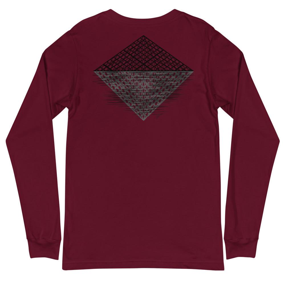 Olivier Industries ® handmade drawn louvre - Paris Unisex Long Sleeve Tee - Olivier Industries