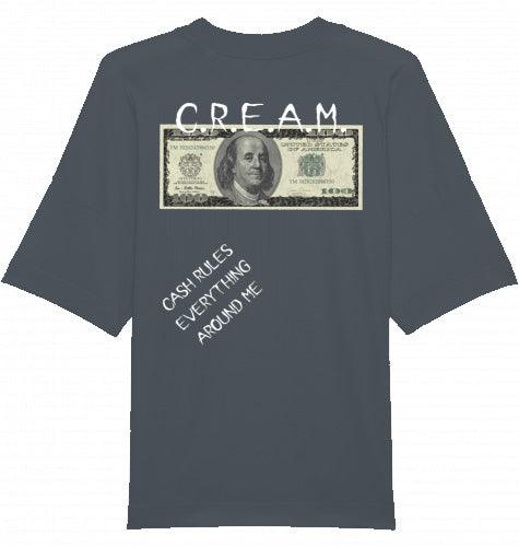 Olivier Industries ® C.R.E.A.M - Cash rules organic cotton unisex oversized T-shirt - Olivier Industries