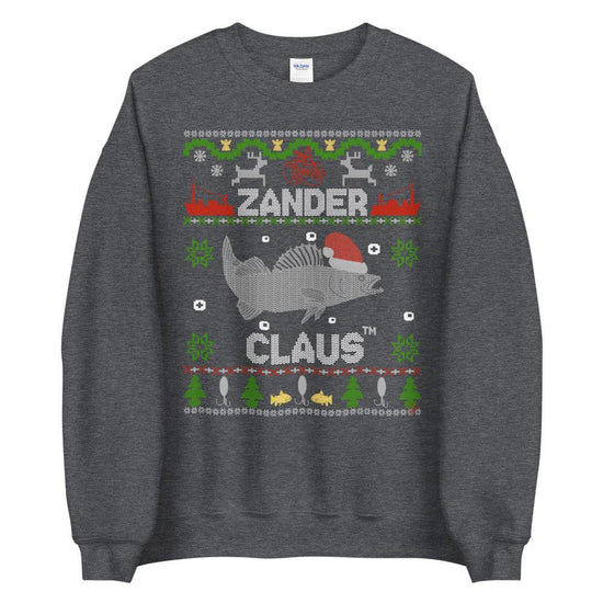Zander Claus TM The original Christmas sweater for anglers. Unisex sweaters - Olivier Industries