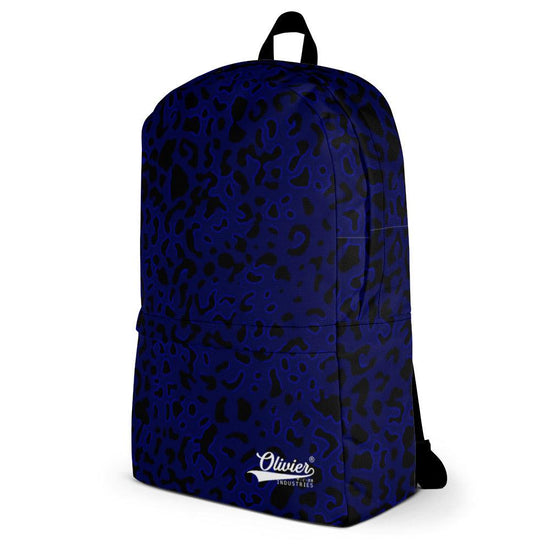 Olivier Industries  ® Dark blue leo pattern printed on Backpack - Olivier Industries