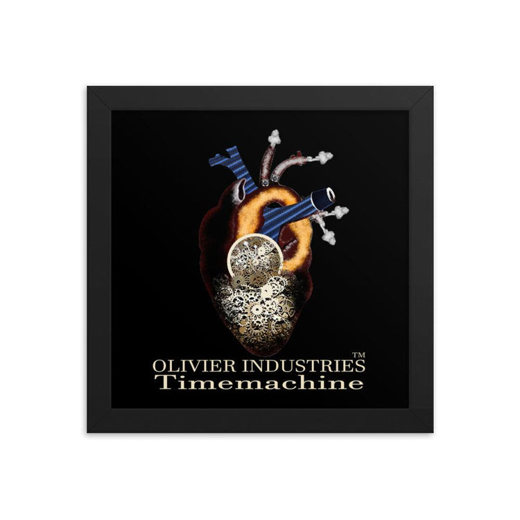 Olivier Industries ® Timemachine anatomical heart framed Poster - Olivier Industries ® Art & Apparel