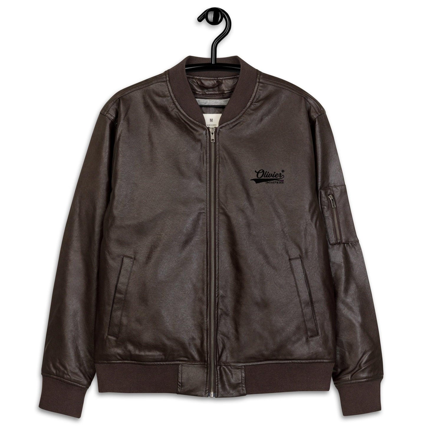 Olivier Industries TM Worldwide - USA - Embroidered PU Leather Unisex Jacket - Olivier Industries ® Art & Apparel