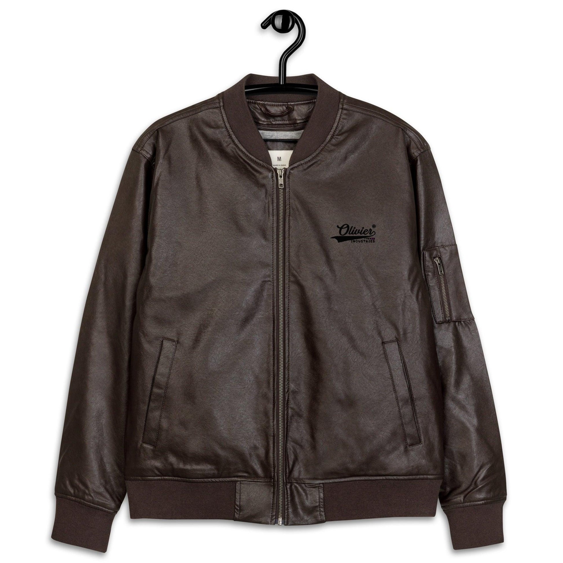 Olivier Industries TM Worldwide - USA - Embroidered PU Leather Unisex Jacket - Olivier Industries ® Art & Apparel
