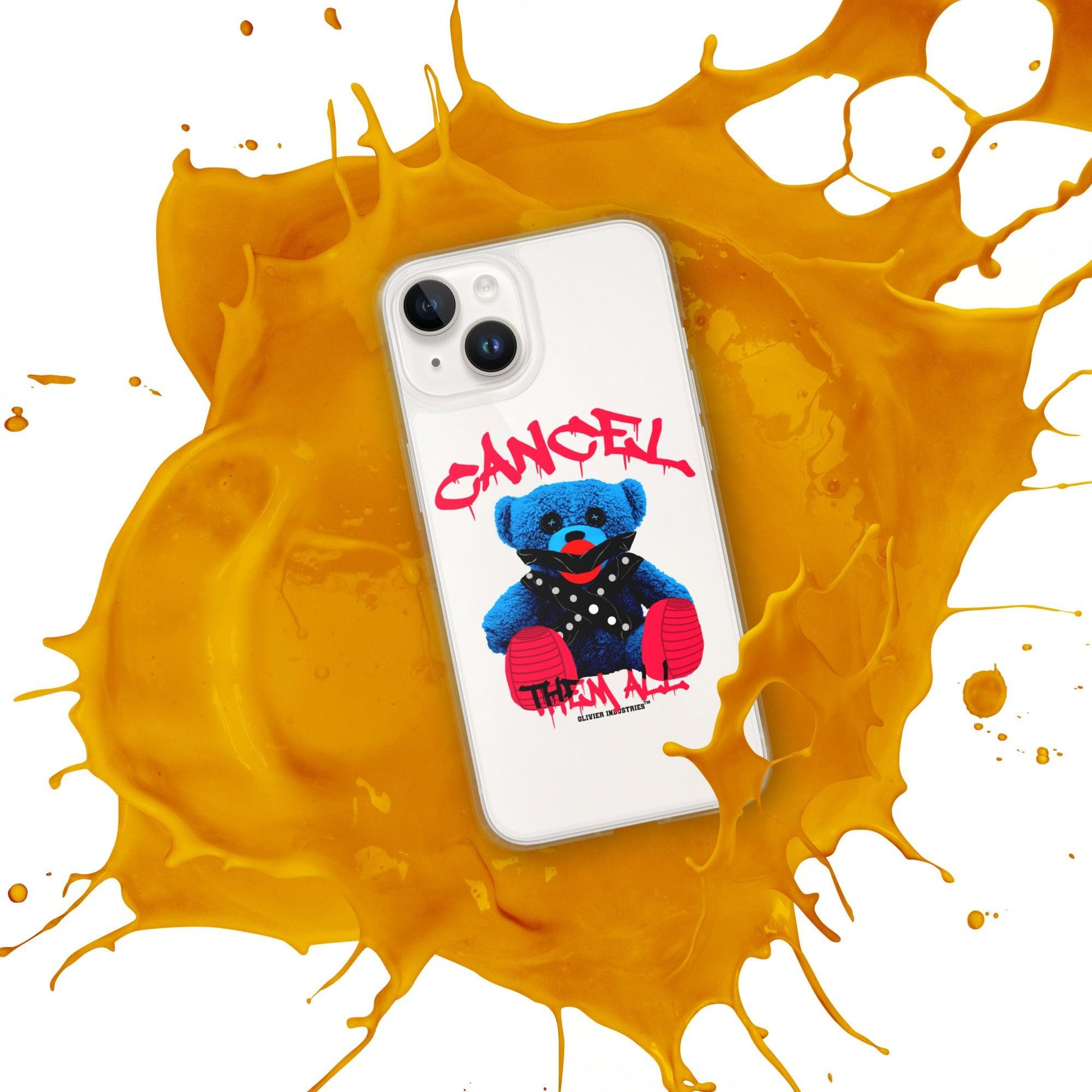 Olivier Industries ®Worldwide- Cancel Them All Bondage Bear iPhone-Hülle - Olivier Industries ® Art & Apparel