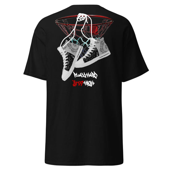 Olivier Industries TM Worldwide - Embr + Print - Fly High Basketball sneaker classic fit tee dif. Colors - Olivier Industries ® Art & Apparel
