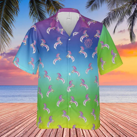 Olivier Industries TM - handmade Rainbow unicorn Hawaii Shirt - Olivier Industries ® Art & Apparel