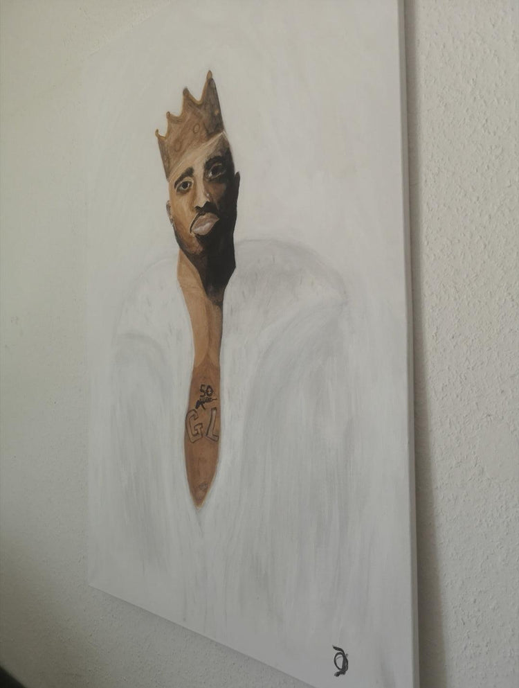 Acrylart 100% "King of Hip-Hop" handmade painted - Gemälde groß - Olivier Industries