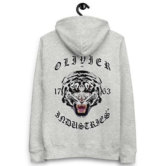 Olivier Industries ® White Tiger on organic cotton Unisex Kapuzenpullover - Olivier Industries