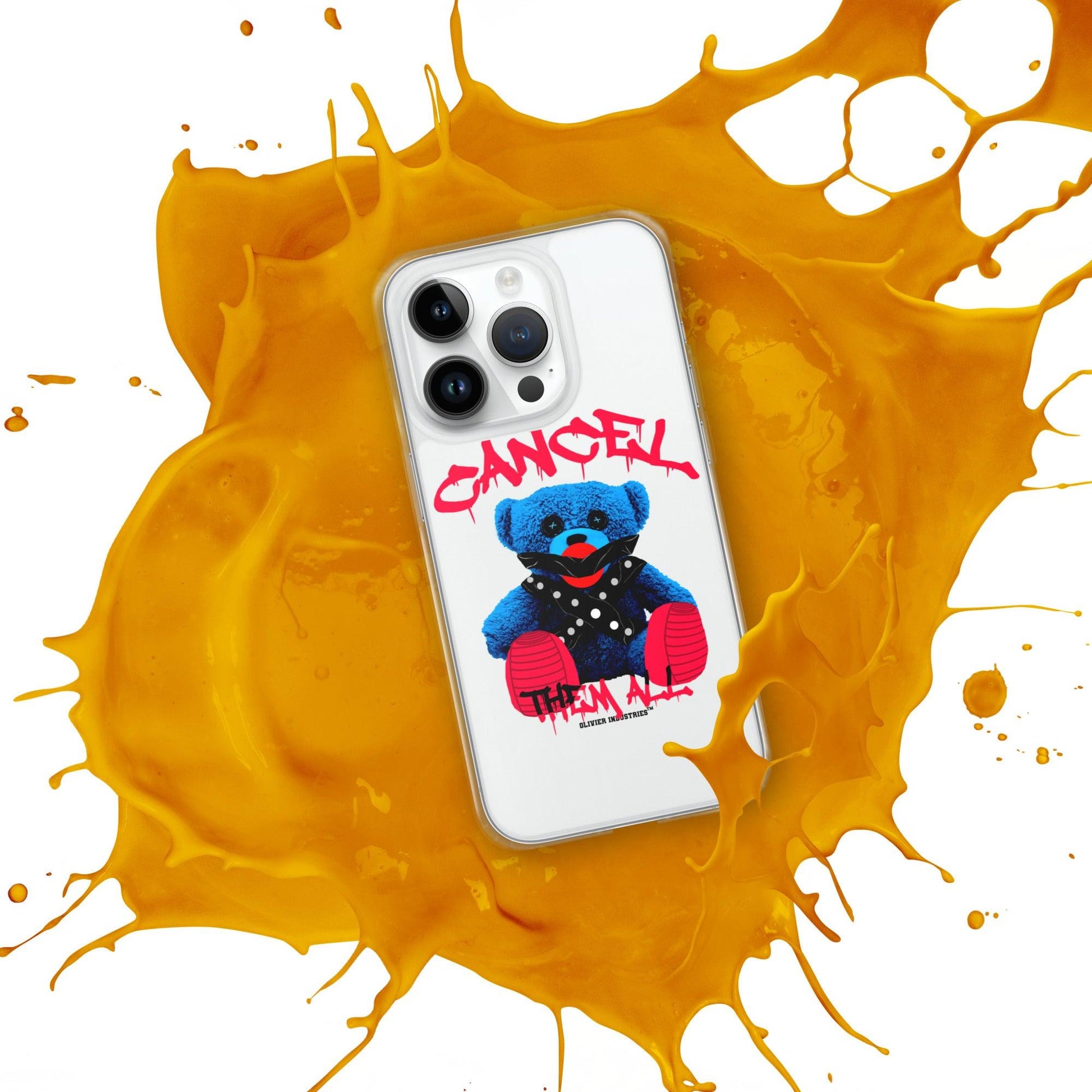 Olivier Industries ®Worldwide- Cancel Them All Bondage Bear iPhone-Hülle - Olivier Industries ® Art & Apparel