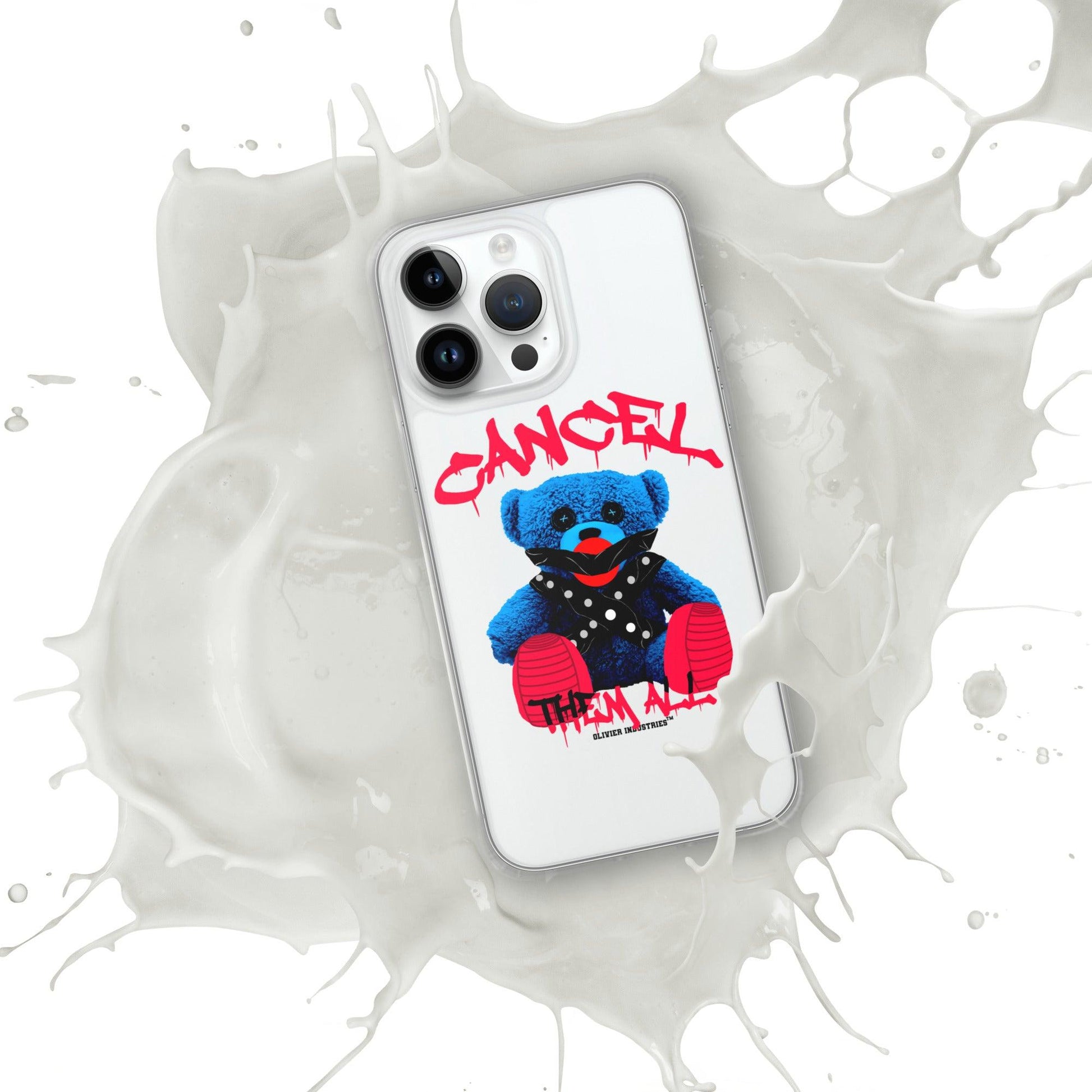 Olivier Industries ®Worldwide- Cancel Them All Bondage Bear iPhone-Hülle - Olivier Industries ® Art & Apparel