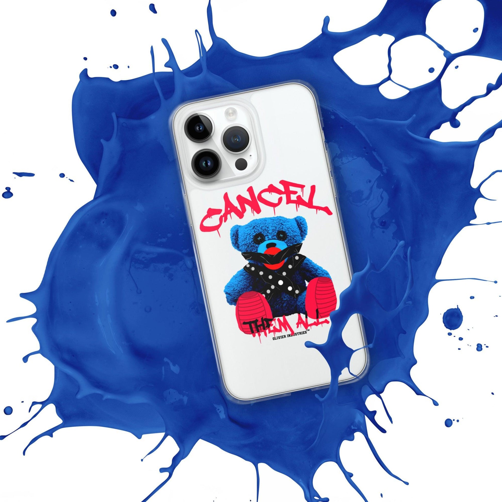 Olivier Industries ®Worldwide- Cancel Them All Bondage Bear iPhone-Hülle - Olivier Industries ® Art & Apparel