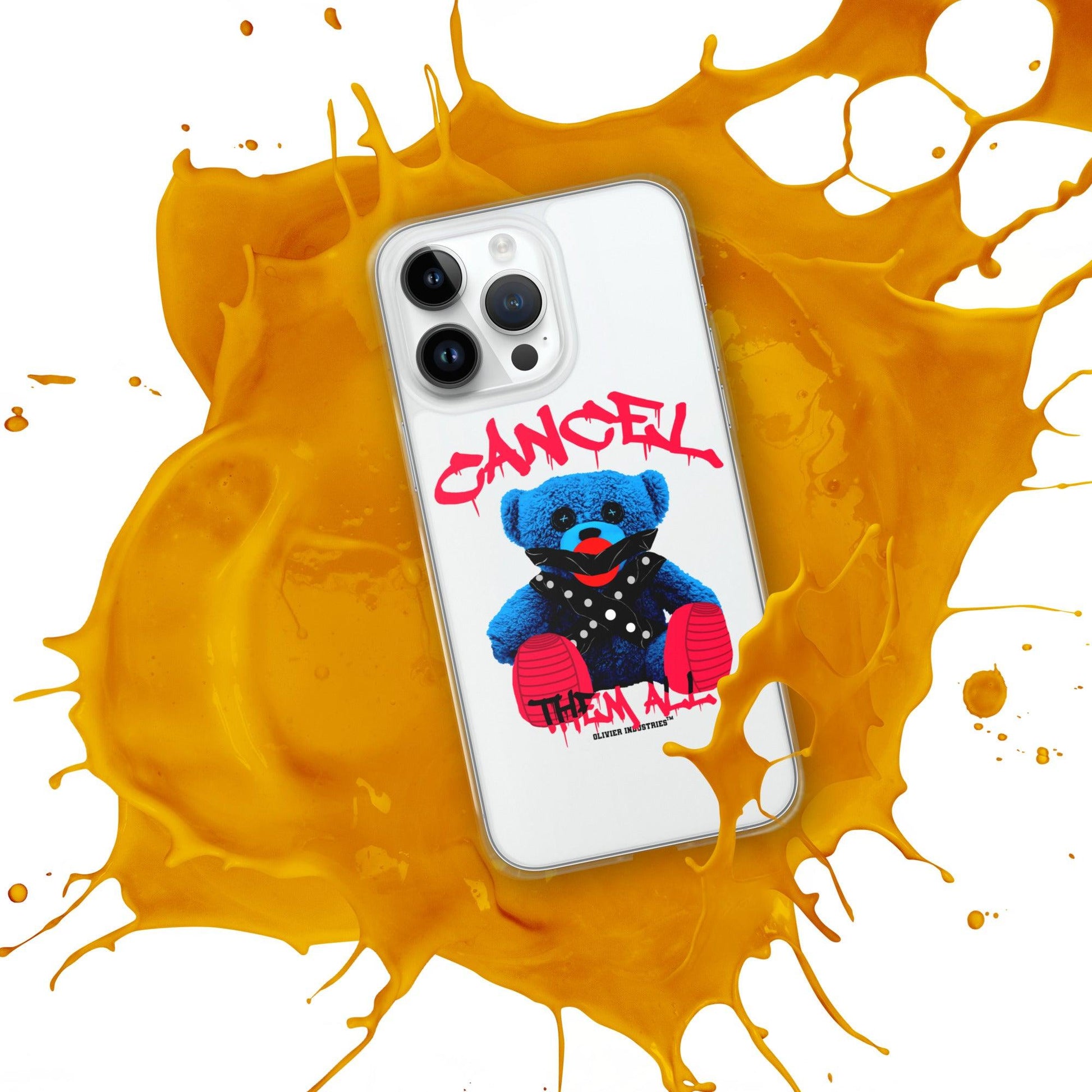 Olivier Industries ®Worldwide- Cancel Them All Bondage Bear iPhone-Hülle - Olivier Industries ® Art & Apparel