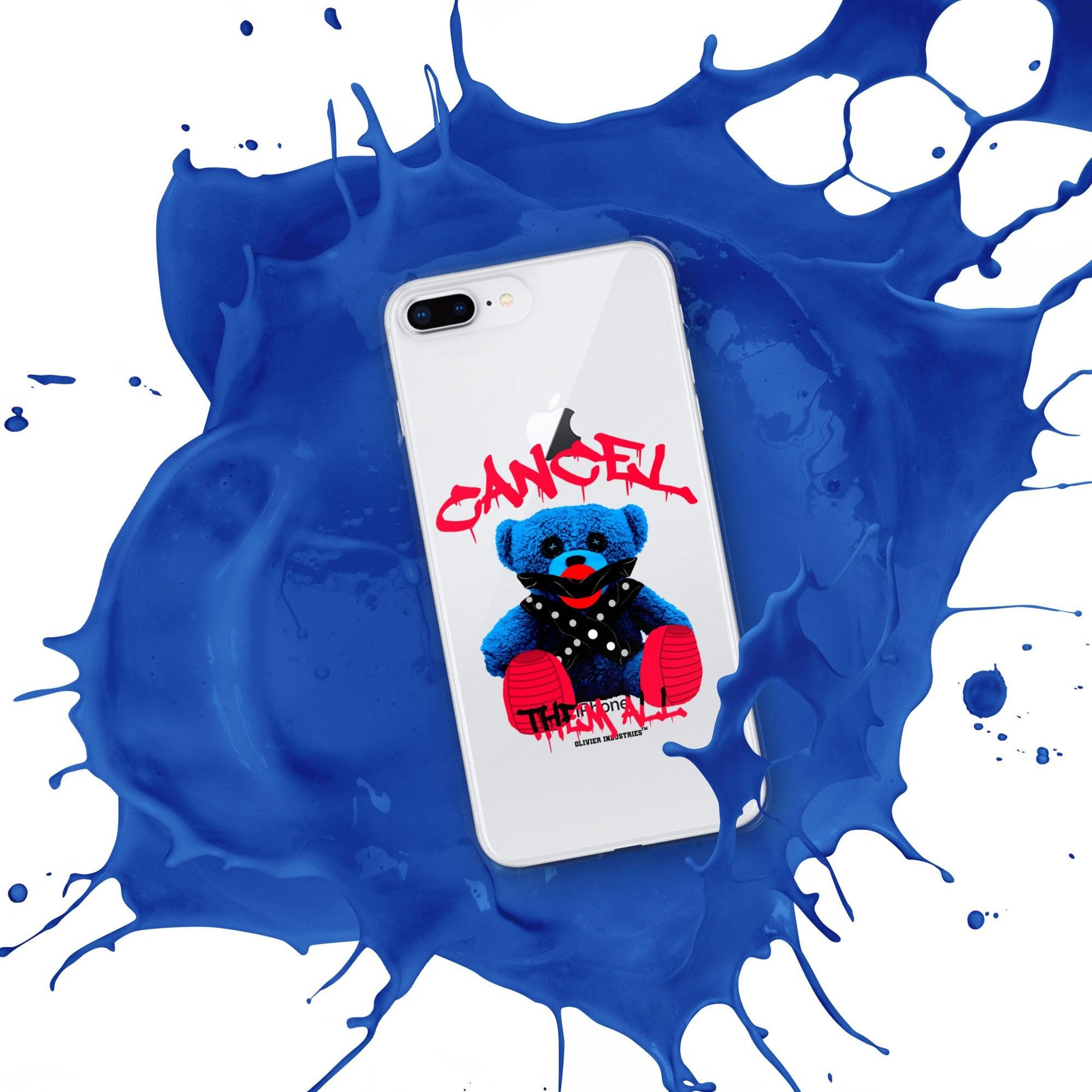 Olivier Industries ®Worldwide- Cancel Them All Bondage Bear iPhone-Hülle - Olivier Industries ® Art & Apparel