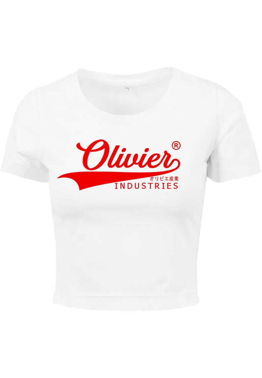 Olivier Industries ® Logo red woman Crop Top - Olivier Industries ® Art & Apparel