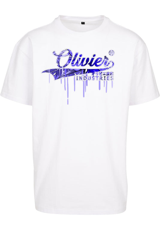 Olivier Industries ®Summer Brand Logo lilac oversized Men Tee - Olivier Industries ® Art & Apparel