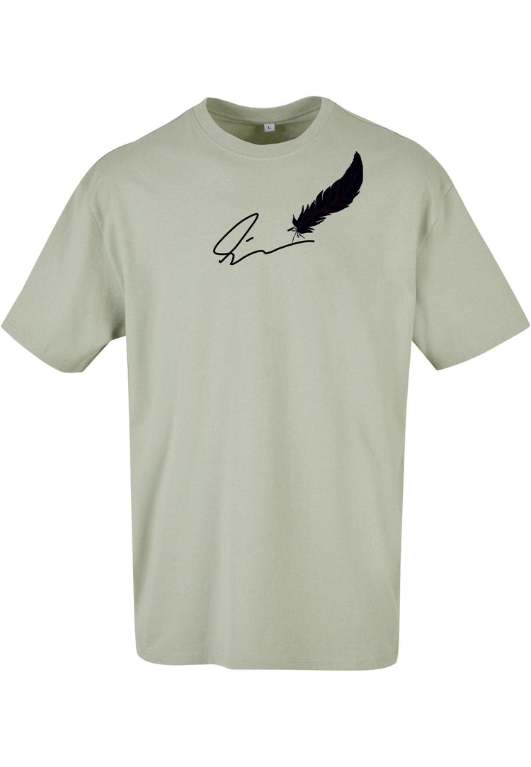 Olivier Industries ®Signature Feather - mint oversized Men Tee - Olivier Industries ® Art & Apparel