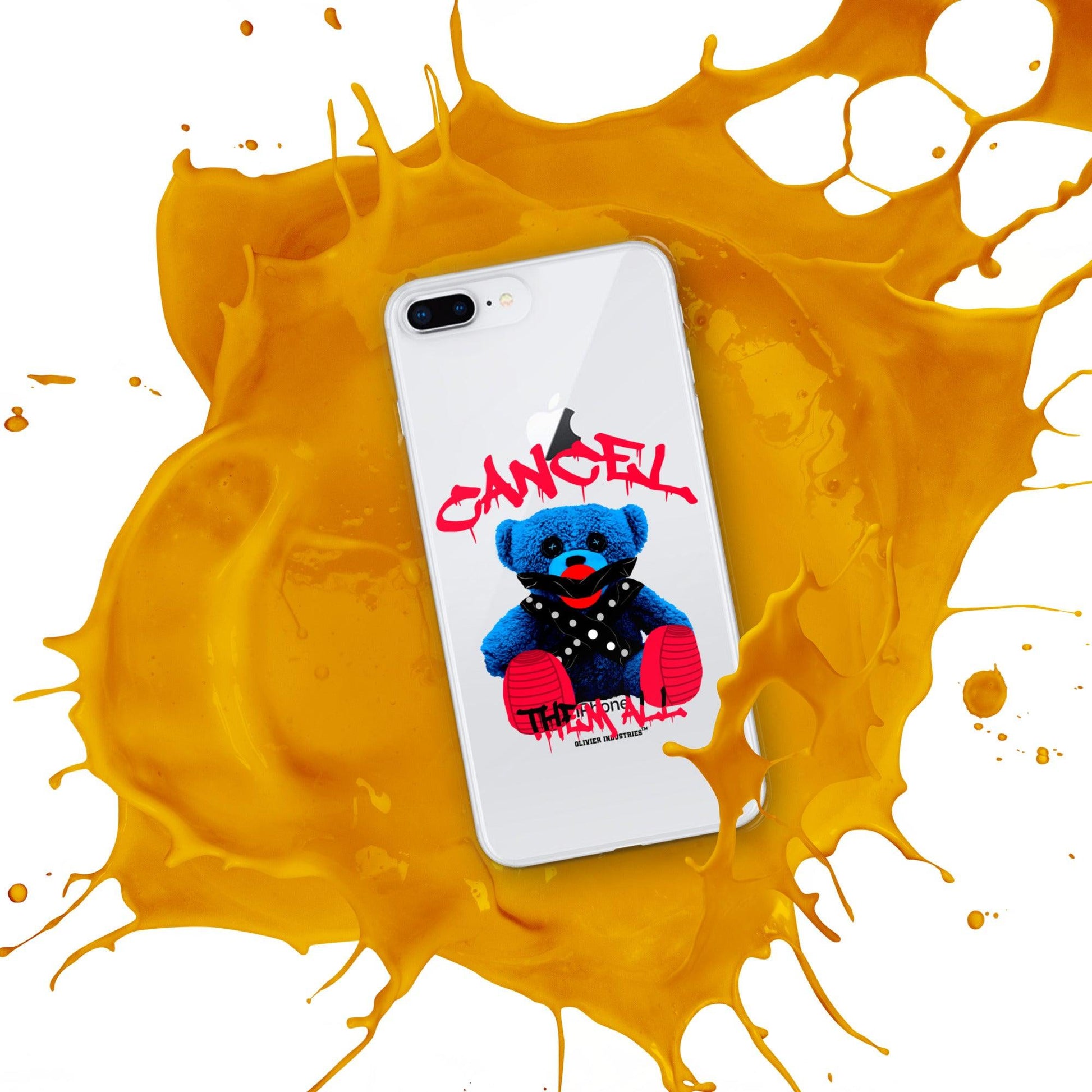 Olivier Industries ®Worldwide- Cancel Them All Bondage Bear iPhone-Hülle - Olivier Industries ® Art & Apparel