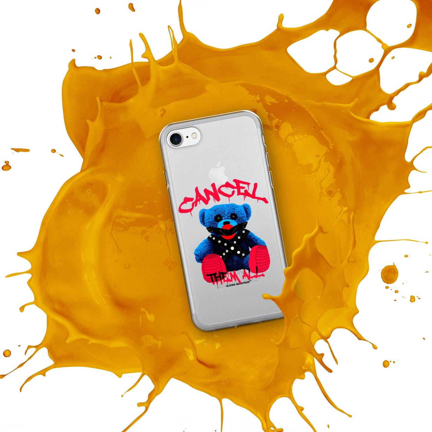 Olivier Industries ®Worldwide- Cancel Them All Bondage Bear iPhone-Hülle - Olivier Industries ® Art & Apparel