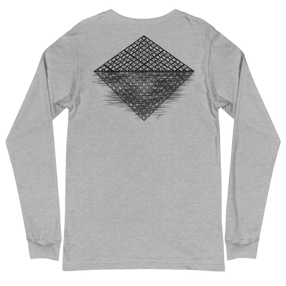 Olivier Industries ® handmade drawn louvre - Paris Unisex Long Sleeve Tee - Olivier Industries