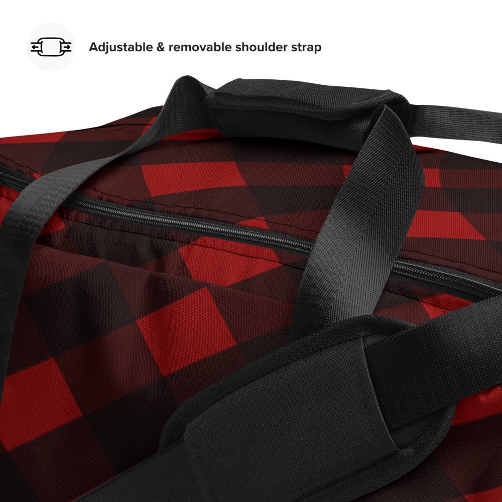 Olivier Industries TM Worldwide Pattern checked Red and Blue Weekender - Olivier Industries ® Art & Apparel