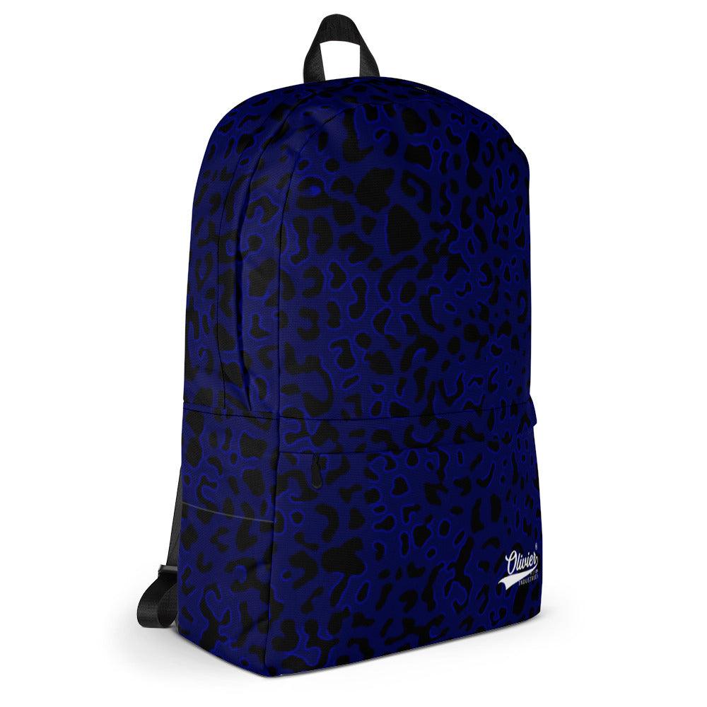 Olivier Industries  ® Dark blue leo pattern printed on Backpack - Olivier Industries