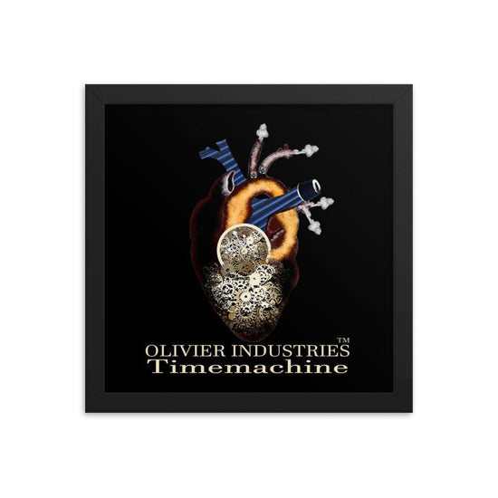 Olivier Industries ® Timemachine anatomical heart framed Poster - Olivier Industries ® Art & Apparel