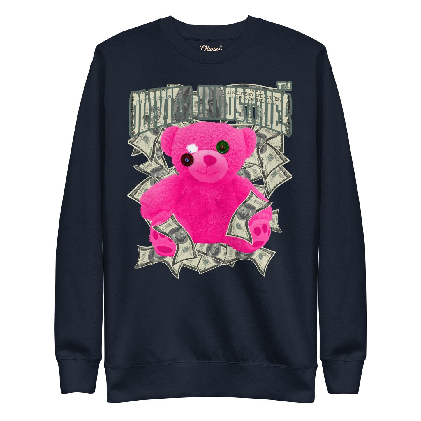 Olivier Industries TM Worldwide Pink Bear Dollar Unisex-Premium-Pullover - Olivier Industries ® Art & Apparel