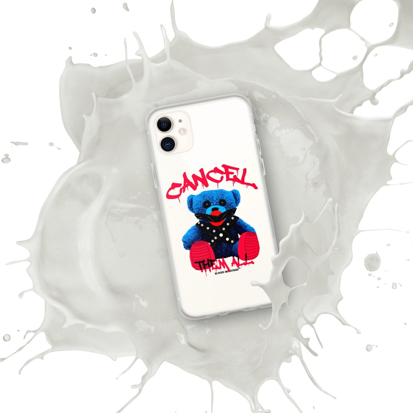 Olivier Industries ®Worldwide- Cancel Them All Bondage Bear iPhone-Hülle - Olivier Industries ® Art & Apparel