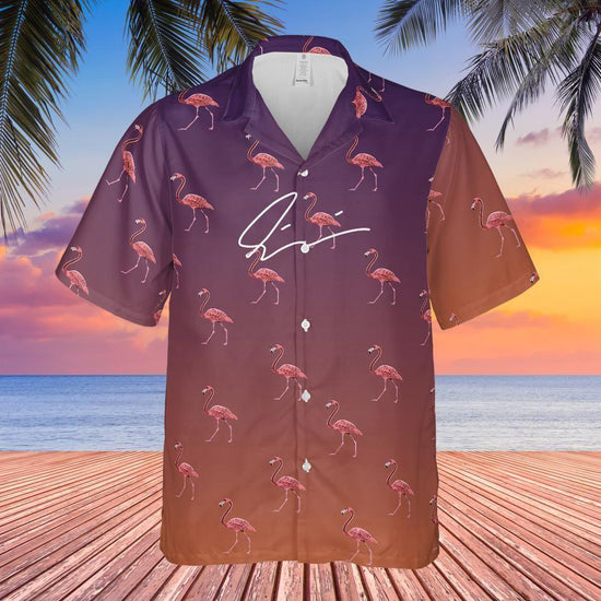 Olivier Industries TM - handmade flamingo Sunrise Hawaii Shirt - Olivier Industries ® Art & Apparel