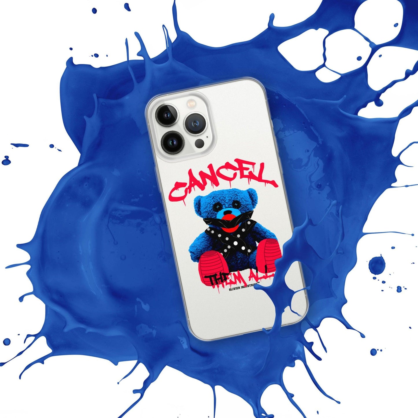 Olivier Industries ®Worldwide- Cancel Them All Bondage Bear iPhone-Hülle - Olivier Industries ® Art & Apparel