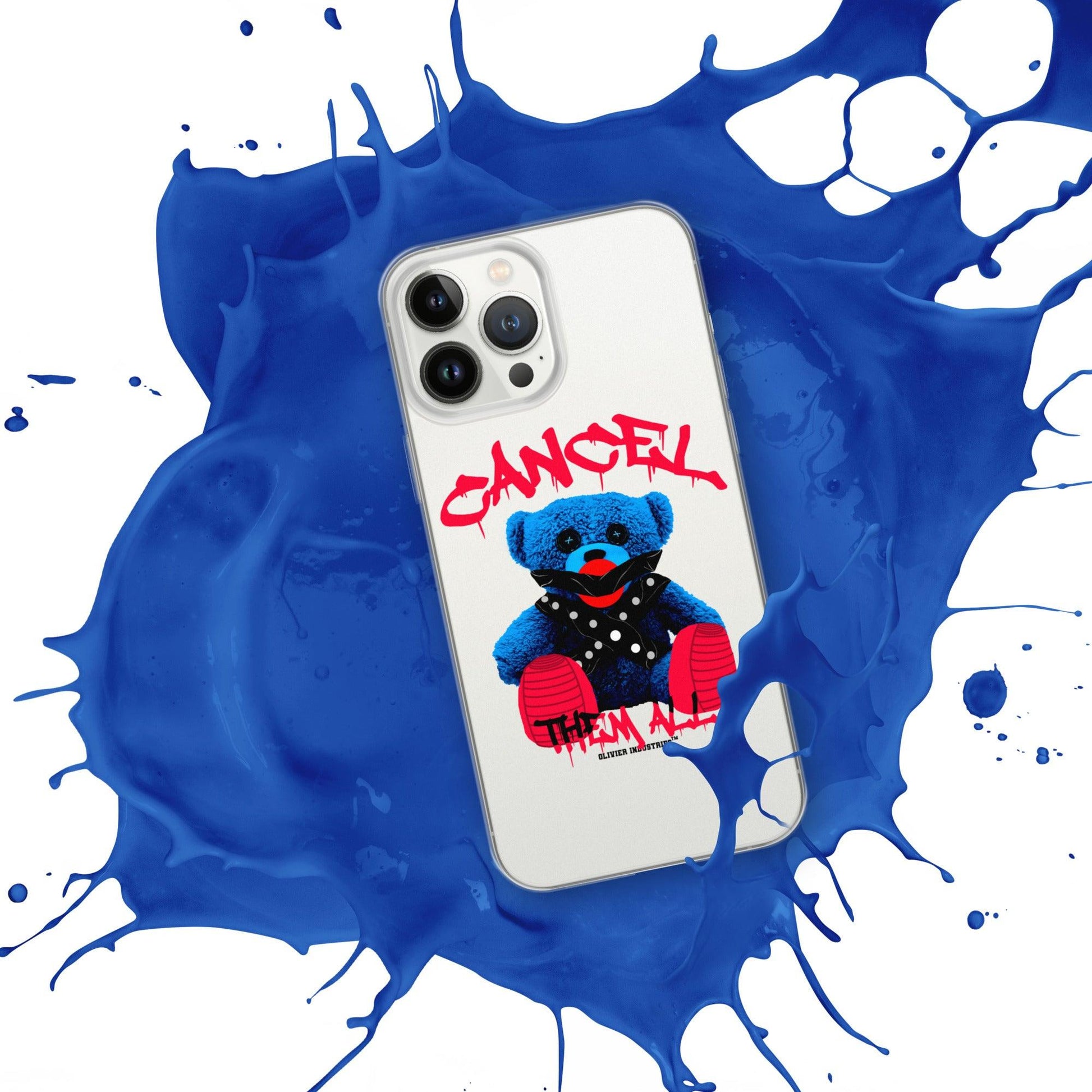 Olivier Industries ®Worldwide- Cancel Them All Bondage Bear iPhone-Hülle - Olivier Industries ® Art & Apparel