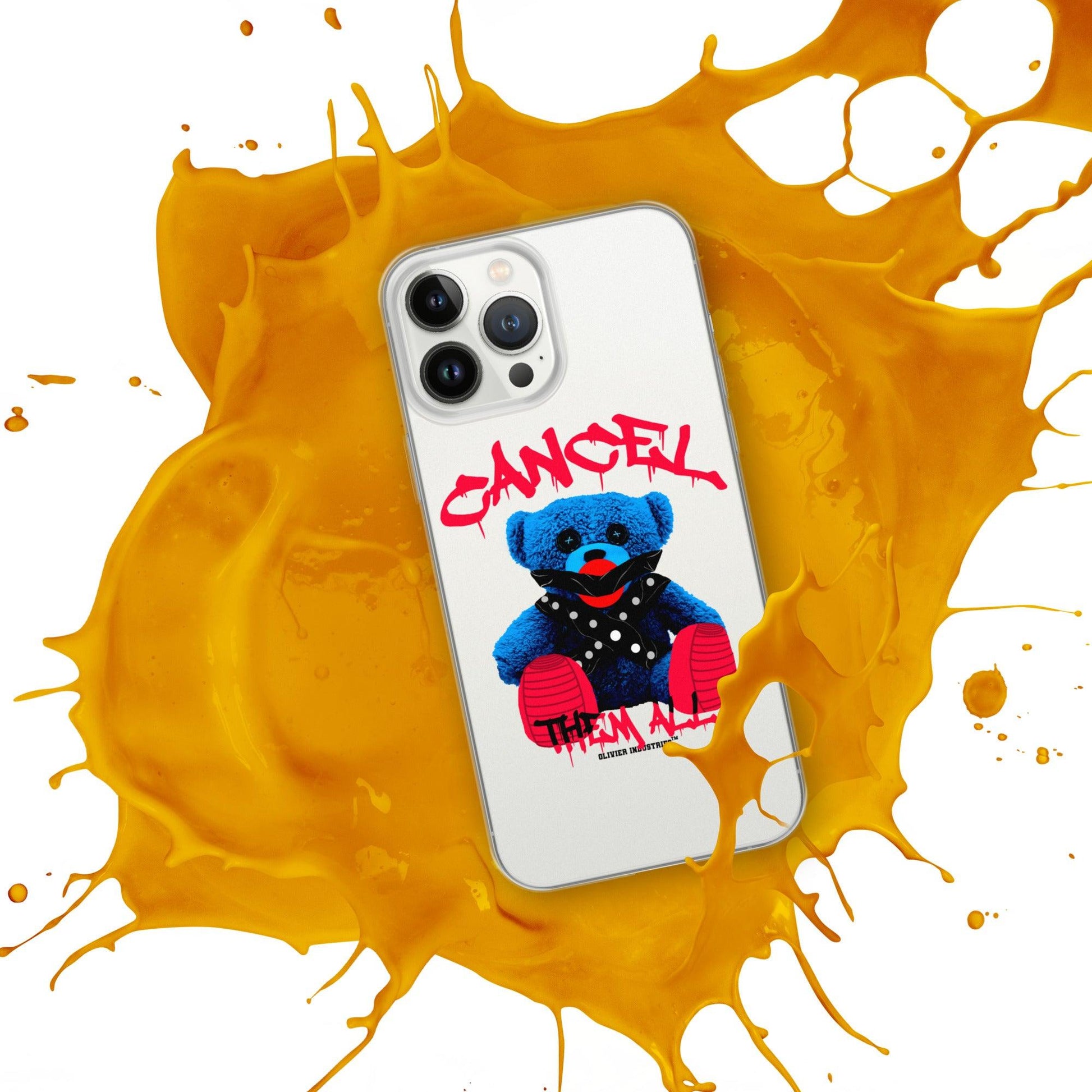 Olivier Industries ®Worldwide- Cancel Them All Bondage Bear iPhone-Hülle - Olivier Industries ® Art & Apparel