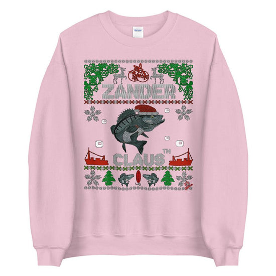 Zander Claus Pullover - Zander Claus TM the original Christmas sweater for anglers unisex sweaters - Olivier Industries