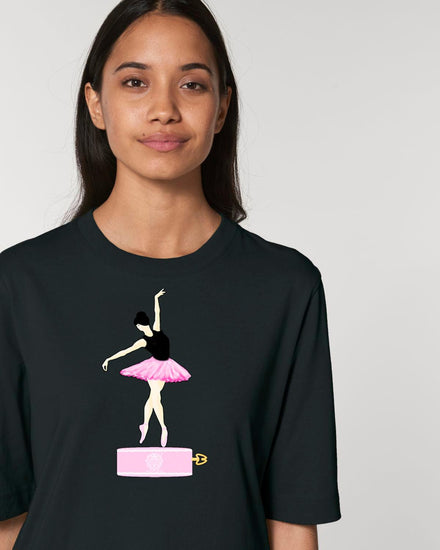 Olivier Industries ® Ballerina porcelain music box Ladies organic Tee - Olivier Industries ® Art & Apparel