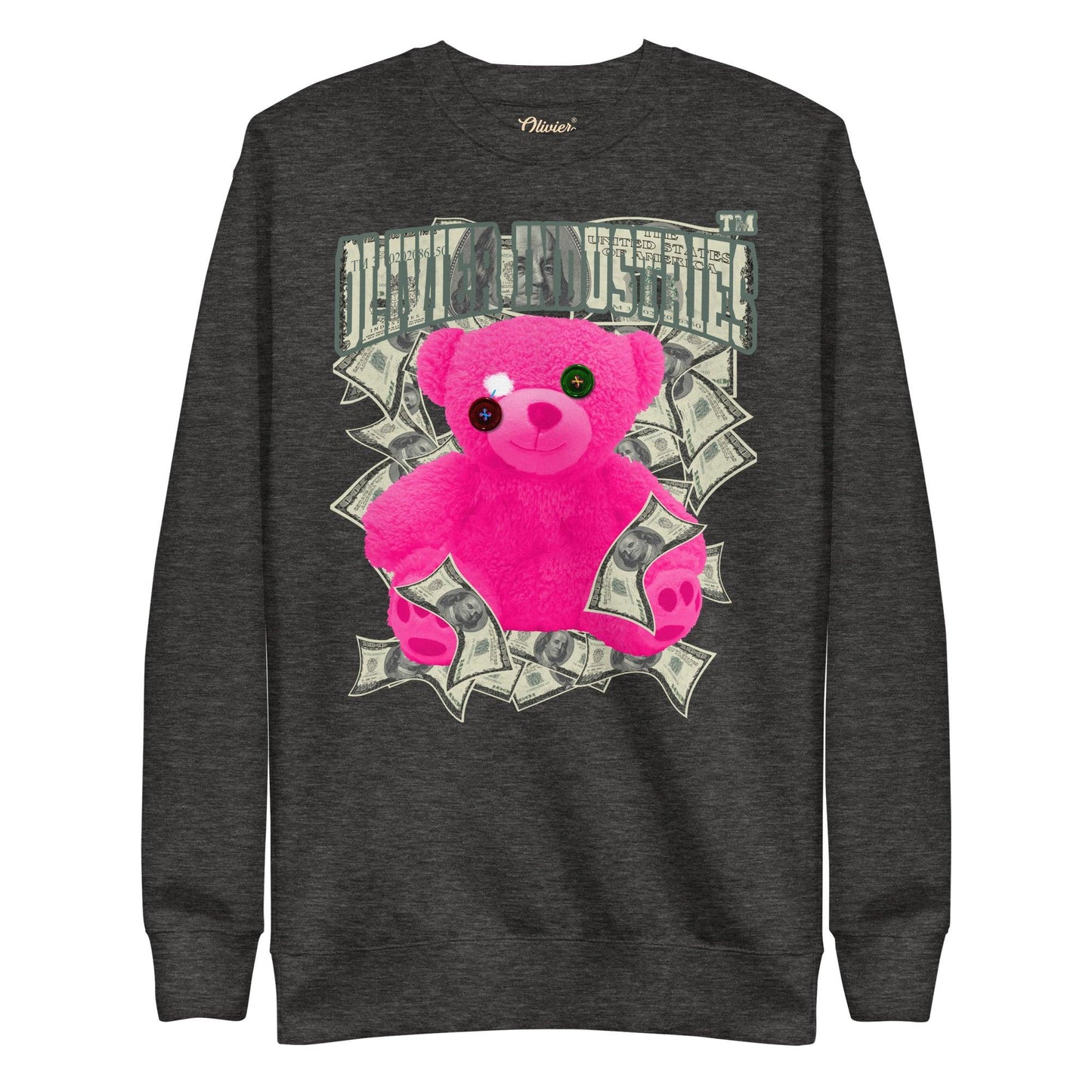Olivier Industries TM Worldwide Pink Bear Dollar Unisex-Premium-Pullover - Olivier Industries ® Art & Apparel