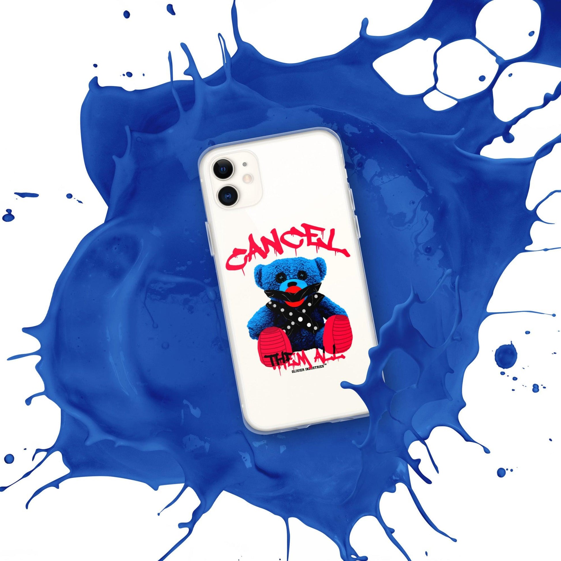 Olivier Industries ®Worldwide- Cancel Them All Bondage Bear iPhone-Hülle - Olivier Industries ® Art & Apparel
