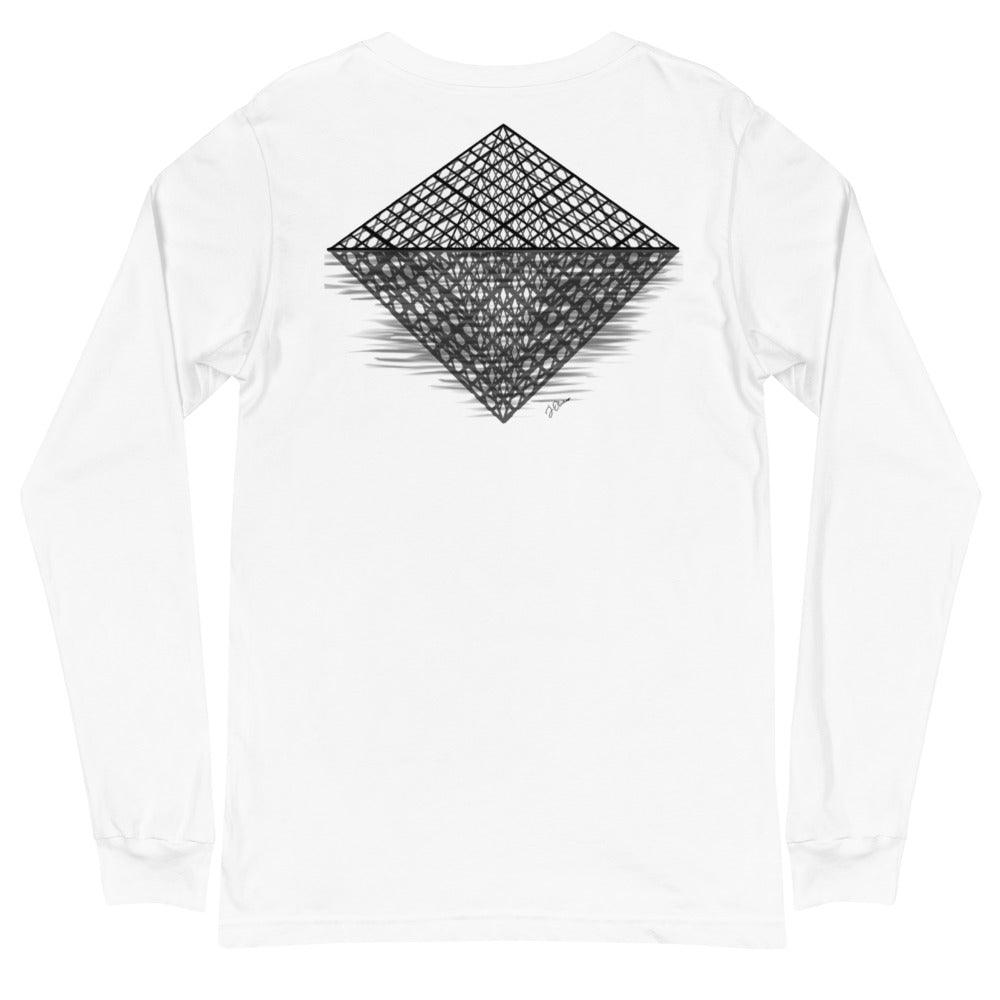 Olivier Industries ® handmade drawn louvre - Paris Unisex Long Sleeve Tee - Olivier Industries
