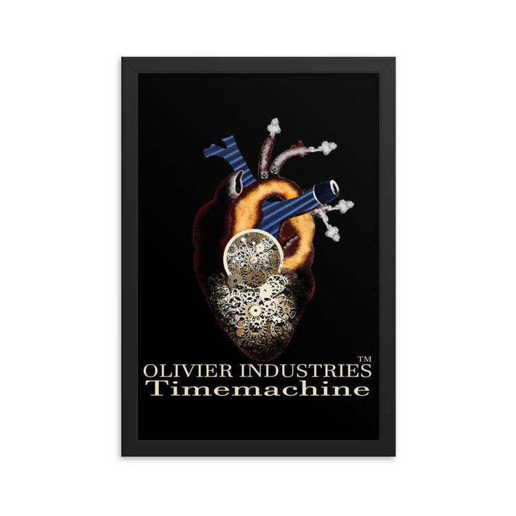 Olivier Industries ® Timemachine anatomical heart framed Poster - Olivier Industries ® Art & Apparel